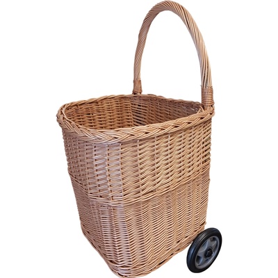 HRADIL H028 Proutěný koš na dřevo světlý kolečka 90x46 cm – Hledejceny.cz