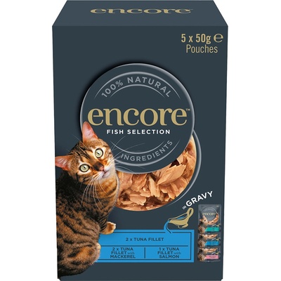 Encore Cat Gravy Pouch Mix 20 x 50 g Fisch-Auswahl 3 Sorten