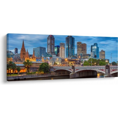 Obraz města Melbourne, jednodílný 145x58 cm