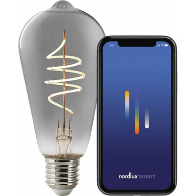 Nordlux LED žárovka Smart Deco Smoked Edison 4,7W E27 1800K kouřová Chytré žárovky sklo 2280022747
