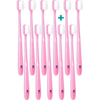 Nanosmile Ultrajemný zubní kartáček Pink 11 ks