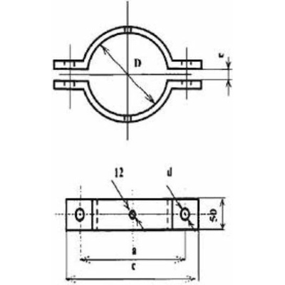 Objímka 5121 kotevní 220mm ESTA 25-02332