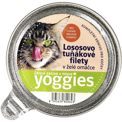 Yoggies s lososem a tuňákem v lahodné želé omáčce 85 g – Hledejceny.cz