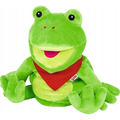 Goki maňásek na ruku zelený žabák Frilo