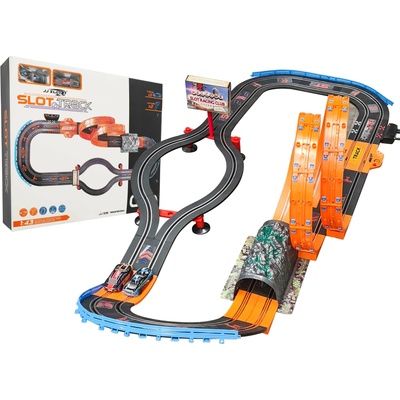 JOKO Detská Autodráha 1:43 560cm na diaľkové ovládanie 2 autíčka napájací adaptér 12V