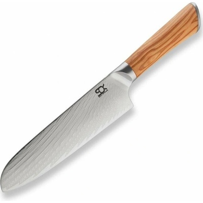 Dellinger Santoku nôž SOK OLIVE SUNSHINE DAMASCUS 17,5 cm