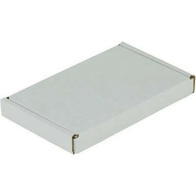 Poštovní kartonová krabice s lepící a trhací páskou 200x100x20 mm 3VVL E 350g/m2 bílá - paleta 6440 ks