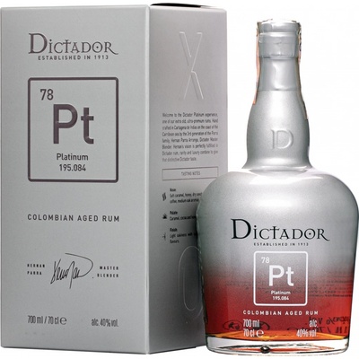 Dictador Platinum 40% 0,7 l (kazeta)