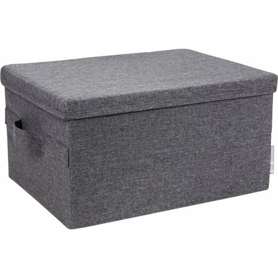 Storage Bigso Sivý látkový úložný box s vekom 40x30x22 cm Soft