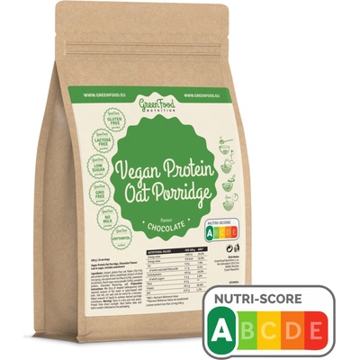 GreenFood Nutrition Vegan Proteinová kaše ovesná 500 g