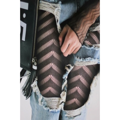 Ten Bao Net Socks děrované Punčocháče 880-8 černá