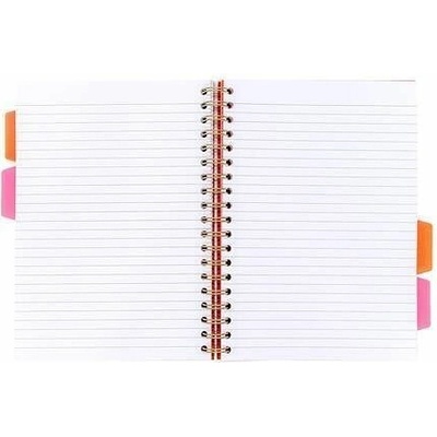 PUKKA PAD Spirálový sešit Floral Project Book mix barev B5 linkovaný