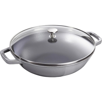Staub Wok 30 cm, grafitově šedá, litina