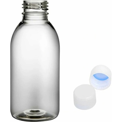Tera Plastová lahvička čirá s bílým uzávěrem 150 ml