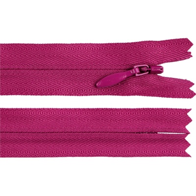 Prima-obchod Spirálový zip skrytý YKK No 4 délka 50 cm, barva 853 fuchsiová tm.