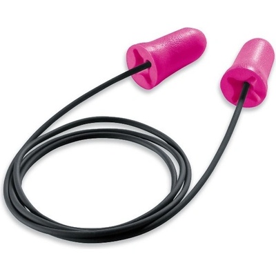 uvex Uvex com4-fit špunty do uší -zátky s tkanicí, růžové 10 párů