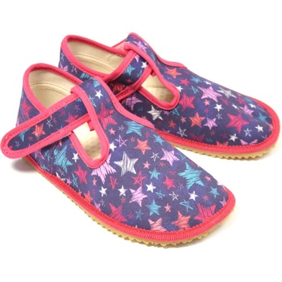 Beda detské Barefoot papuče Stars BFN Pink