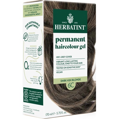 Herbatint permanentní barva na vlasy tmavá popelavá blond 6C 150 ml