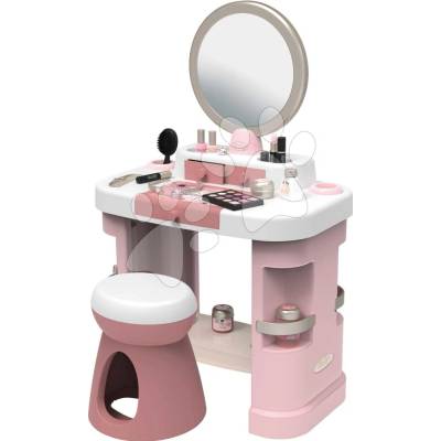Smoby Kosmetický stolek s nastavitelným zrcadlem My Beauty Dressing Table se židlí a 15 zkrášlujícími doplňky