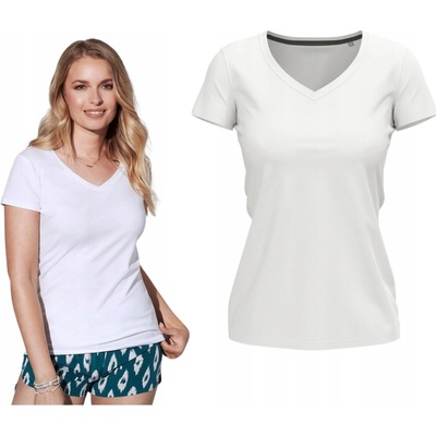 Stedman Tričko V-Neck T Claire výstřih do V krátký rukáv dámské COT-05971000101 Bílá