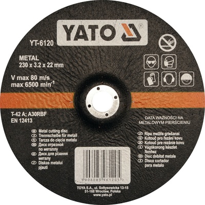 Yato Rezný kotúč 230 x 22 x 3.2 mm YT-6120