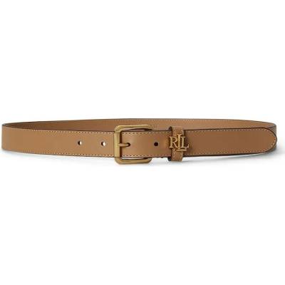 Lauren Ralph Lauren pásek dámský kožený 412968763 hnědá