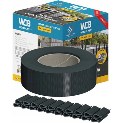 STÍNÍCÍ PANELOVÉ PÁSY WDB PLAST PVC ŠEDÁ 35 M × 5 CM