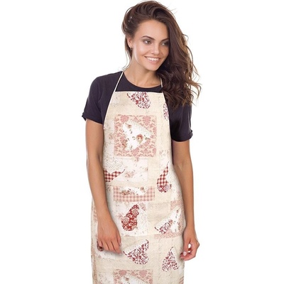 Bellatex zástera Ema 7750/511 patchwork srdce růžové 67x84 cm