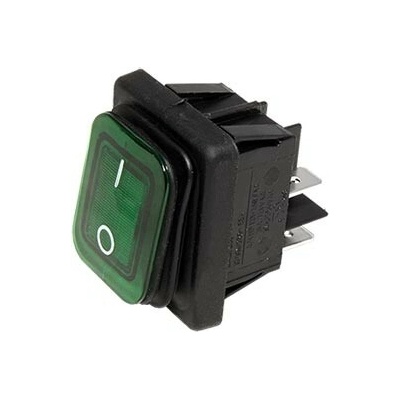 BACHMANN Vypínač kolébkový 2-pólový, 250V/16A, IP65, zelený (924.176) - 19.07.0989