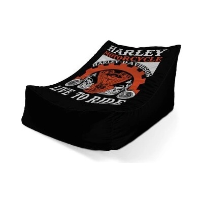 Sablio sedací vak lounge Harley-Davidson Live to ride 80 x 95 x 50 cm
