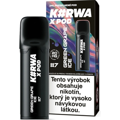 ElfBar Kurwa X Pod cartridge Green Grape Ice 20 mg