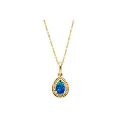 Elements gold Zlatý prívesok s modrým opálom GP2391L