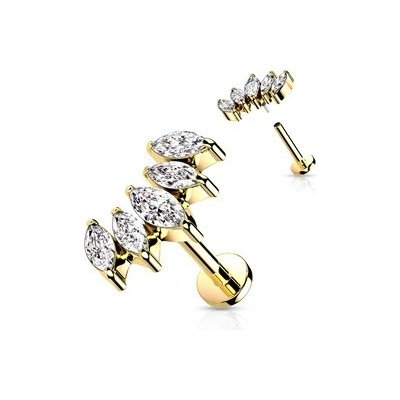 Šperky4U Labreta cartilage piercing LB0041GD-1206