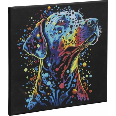 Grafi x Malování podle čísel na černé plátno 30 x 30 cm pes – Hledejceny.cz