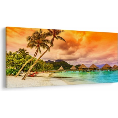 Obraz - Ostrov Bora Bora, jednodielne 250x125 cm