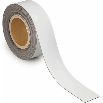 Denios Magnetická označovacia páska 10 m x 50 mm x 1 mm biela