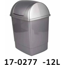 Bentom Odpadkový koš KLIP 12 L s otočným víkem - šedý 17-0277-st