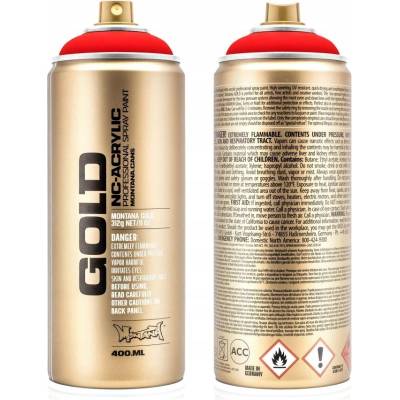 Montana Gold fluorescenčný sprej červený 400ml, Fire Red