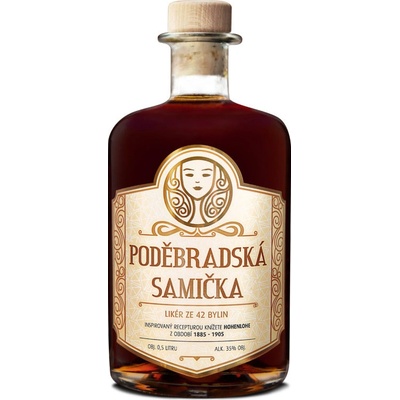 Poděbradská samička 35% 0,5 l (holá láhev)