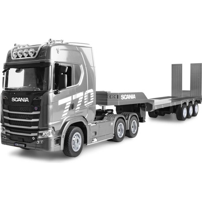 Amewi RC ťahač Scania 770S 6x4 s podvalníkom RTR strieborný 1:24