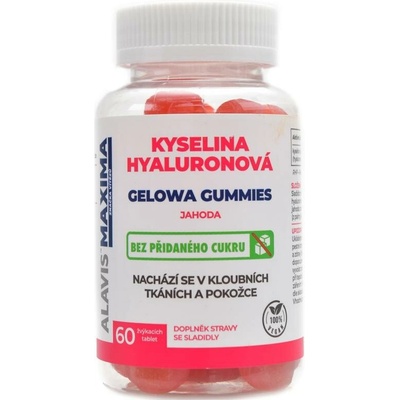 ALAVIS MAXIMA Kyselina Hyaluronová GUMMIES jahoda 60 žvýkacích tablet