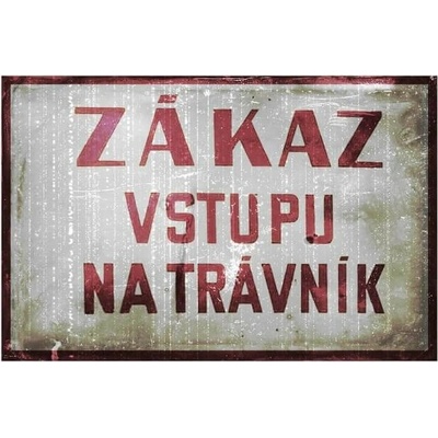 Zákaz Vstupu na Trávník - ceduľa 30cm x 20cm Plechová tabuľa