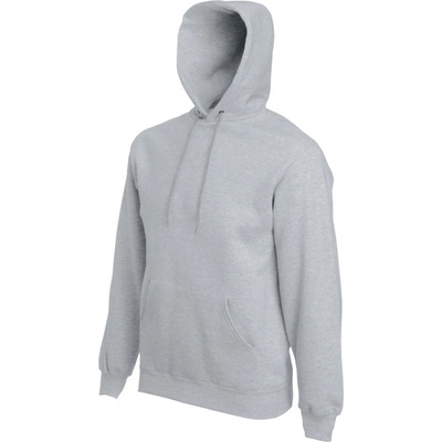Fruit of the Loom mikina Classic Hooded Sweat s kapucí COT16220861001 heather gre