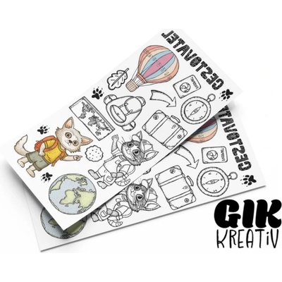 GIK Kreativ Dočasné tetování - cestovatel 2
