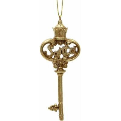 NENURODYTA_V Vánoční hračka na stromeček Decoris Key, zlatá, polyresin – Hledejceny.cz