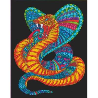 Colorvelvet Sametový obrázek Kobra 47x35cm