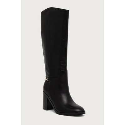 Guess kozačky nad kolena dámské kožené GRENDI FLFGRI.LEA11.BLACK