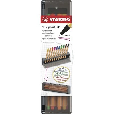 Stabilo Point 88 10 ks v prenosnom stolnom držiaku 8810-5