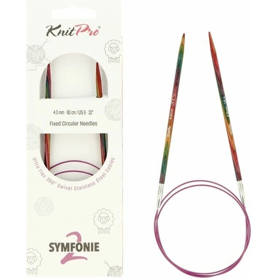 KnitPro Symfonie2 kruhové ihlice fixné 80cm 4mm