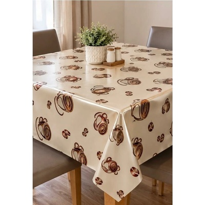 Obrus PVC MG15, metráž, 20 m x 140 cm, metalický vzor coffee, IMPOL TRADE